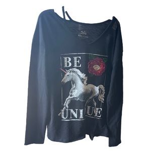 Justice long sleeve unicorn